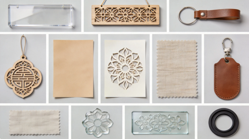 Various crafting material samples