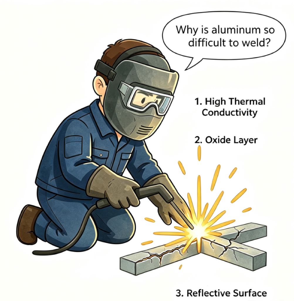 Why is aluminum so difficult to weld?