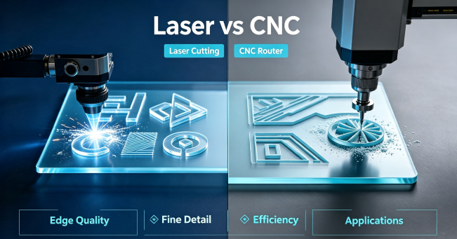Laser Cutting Acrylic vs CNC Machining