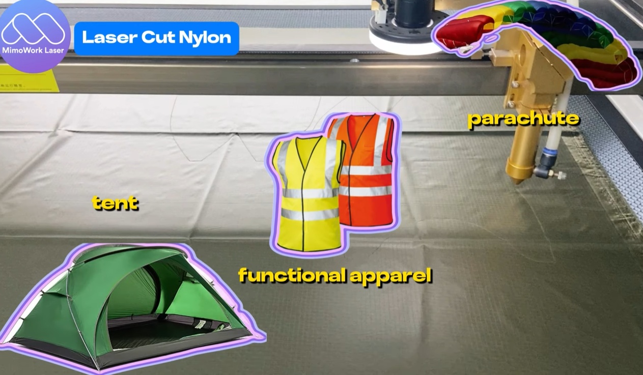 Laser cutting nylon fabric for tent, parachute and functional apparel with MimoWork laser cutter