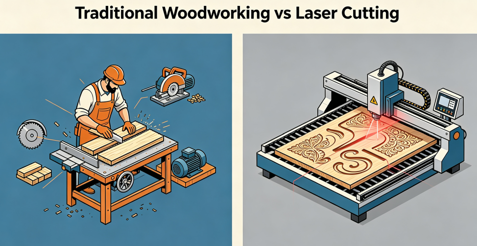 Traditional Woodworking vs Laser Cutting