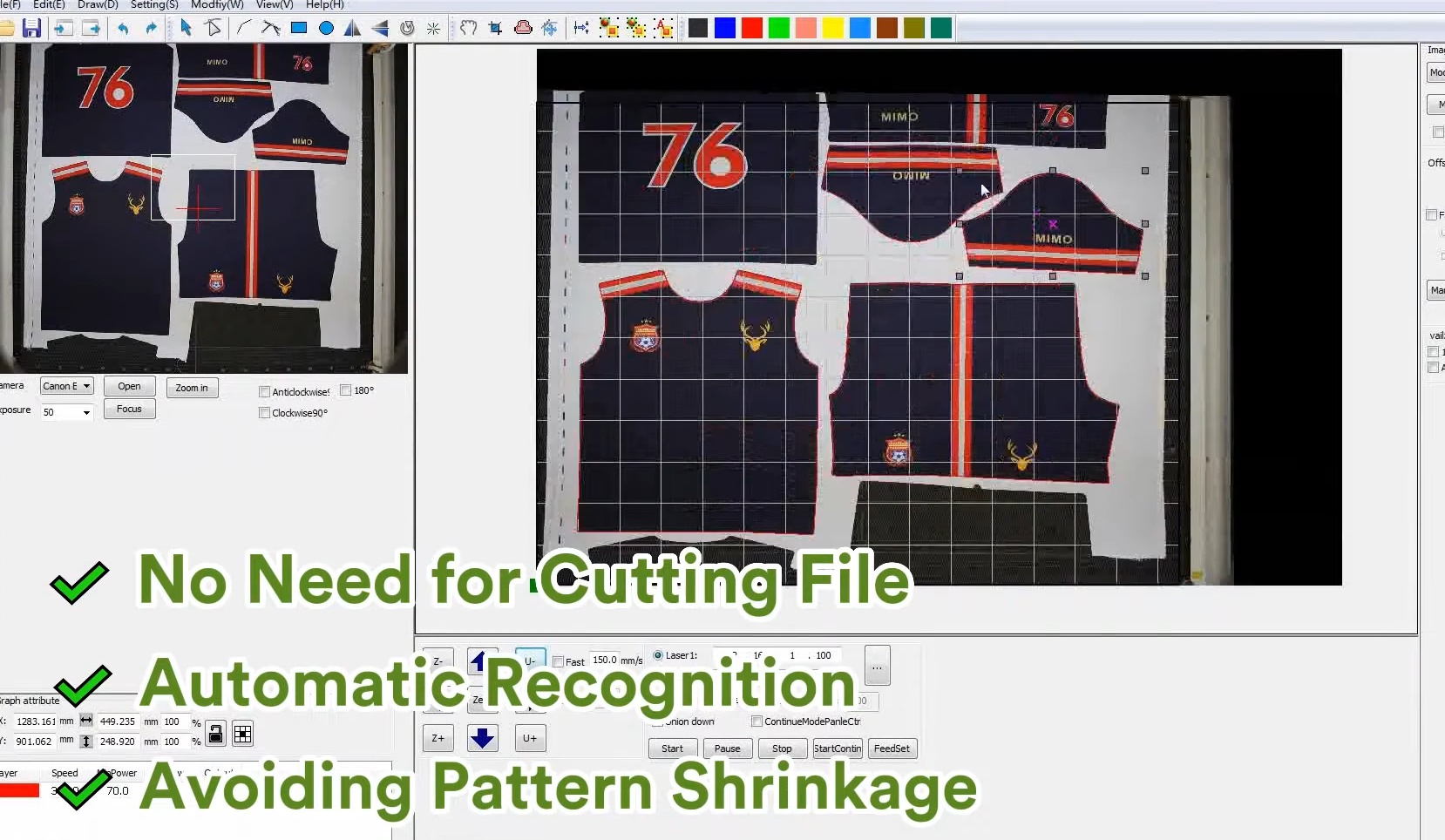 MimoWork Vision Laser Cutting Machine advantages for automatic and accurate printed fabric cutting